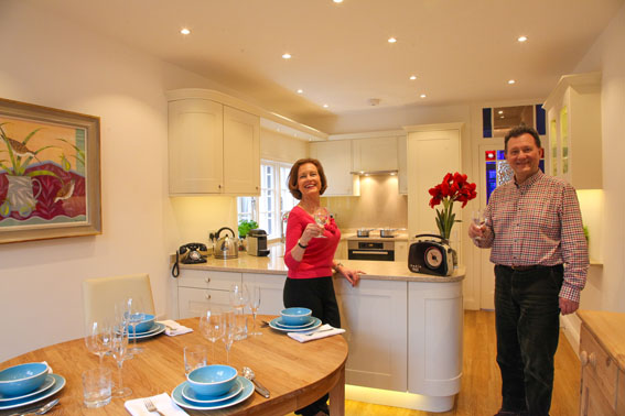 Their new light, modern kitchen designed to take them into old age